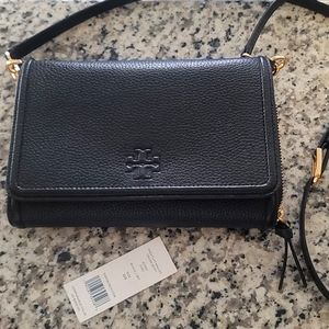 Tory Burch Thea Leather Flat Wallet Crossbody